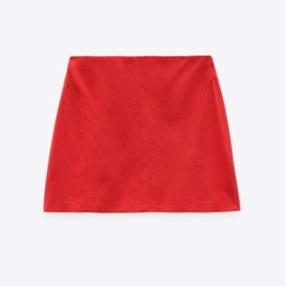 NWT Zara 2 Piece Linen Blend Cropped Blazer &Skirt - Picture 8 of 15